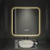 Espelho Inteligente Quadrado Tmall Elf Anti-Embaçante Montado na Parede Espelho de Banheiro Luminoso LED Espelho de Banheiro com Indução e Luz