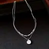 Collar de estrella redonda de circón, cadena para la clavícula de nicho de lujo ligero, elegante y versátil, joyería de moda de alta gama al por mayor