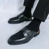 Zapatillas de Cuero Transpirables de Verano de Talla Grande para Hombre, Estilo Perezoso, Europeas y Americanas, Británicas, Ligeras de Lujo, Sin Talón, Slip-On
