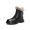 Botas Martin de suela gruesa que aumentan la altura para mujer, nuevo estilo de invierno 2026, forradas de felpa, engrosadas, cálidas y aislantes, perfectas para condiciones de nieve en el noreste de China