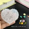 Molde para Manicura Resistente a la Oxidación Flor de Relieve Estéreo Rosquilla Decoración de Uñas Portátil DIY Herramienta Abrasiva de Silicona de Alta Transparencia