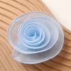 Horquilla de hada con diseño de flor de trompeta tridimensional de malla de viento suave de estilo francés, accesorios de bricolaje para prendas de vestir