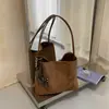 Bolso de axila retro de gamuza transfronterizo, gran capacidad, bolso tipo cubo de moda nuevo para mujer 2026, bolso de hombro