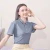 Nueva Camisa Polo de Verano Camiseta de Manga Corta Color de Contraste Cuello Solapa Top Mismo Estilo para Hombres y Mujeres Camiseta Talla Grande Venta al por Mayor Transfronteriza