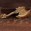 Latón Fino Pulido Sólido Hacha de la Fortuna Picador Personalidad Manillares Creativos Artesanías Pequeños Adornos de Bronce Latón