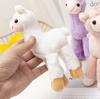 Celebridad de Internet Linda Alpaca Colgante Muñeca Linda Pequeña Peluche Juguete Mini Muñeca Bolso Colgante Llavero para Mujeres