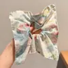 Estilo Óleo Jardín Soñador Floral Bufanda Cuadrada Goma para el Cabello para Mujeres Elegante Diadema Cuadrada Goma para el Cabello Hermoso Accesorio para el Cabello