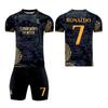 2324 Real Madrid Edición Conmemorativa Patrón Dragón Negro Camiseta de Fútbol para Niños 7 Vinicus 5 Vinicus 7 Camiseta de Ronaldo