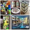 Vidrio de Colores para Bricolaje Piezas Grandes de Vidrio de Colores Láminas de Mica Lámpara Mural Translúcido Decoración de Iglesia Fragmentos Mosaico