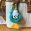Lindo Pato de Piel de Conejo Rex Real Llavero para Coche Colgante Juguete de Peluche Bola de Carbón Pequeña Decoración para Mochila