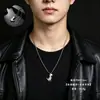 Jogo Retrô Japonês e Coreano Pingente de Dinossauro Titânio Aço Colar Masculino Moda Hiphop Hip Hop Moda Distinto Dress Chain