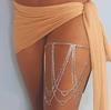 Nuevo Transfronterizo Borla Multicapa Amor Cadena para Pierna Playa Bikini Moda Todo Combinable Cadena para Pierna de Pedrería Cadena para el Cuerpo