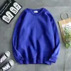 Otoño ins Nuevo Atractivo Suéter de Manga Larga Cuello Redondo Moda Masculina Estudiante Casual Jersey Color Sólido Holgado Top bf