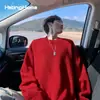 Suéter de Punto Color Block para Hombre, Navidad y Halloween, Ajuste Holgado Relajado, Cálido para Otoño e Invierno, Tendencia al por Mayor de Comercio Exterior