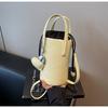Bolsa Pequena Simples Transfronteiriça Moda Feminina Casual Portátil Bolsa Transversal 2025 Nova Bolsa Balde Versátil Pequena e Requintada