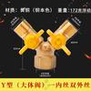 Todo o cobre engrossado 4 pontos válvula de gás gás gás natural válvula de esfera de fio interno e externo trivias único bico interruptor válvula lote