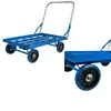 Carrito Pequeño de Alta Resistencia con Cuatro Ruedas Engrosadas, Carrito Plano de Ángulo de Hierro para el Hogar, Plegable, Portátil, Carrito Silencioso Empujado a Mano para Transportar Mercancías, Venta al por Mayor