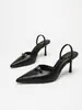 Zapatos de tacón alto para mujer con estampado de piedra al por mayor, moda, elegantes, versátiles, punta fina, punta cerrada, sandalias de tacón fino, novedad de otoño, transfronterizo