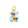Moda Europea y Americana Tendencia Colgante de Corazón DIY Serie Gota de Aceite de Acero Inoxidable Accesorios Horno Vacío Galvanoplastia Color Duradero