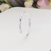 Pulsera de bambú brillante moda mujer todo-partido sólido joven simple push-pull pulsera lisa para madre venta al por mayor