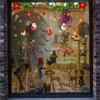 HM92017ds anéis de Natal quarto sala de estar loja janelas portas e janelas e outros adesivos de parede decorativos PVC mural personalizado