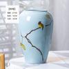Ornamentos de Vaso Jingdezhen Cerâmica Sala de Estar Arranjo de Flores Gres Pote de Cerâmica Retrô Vaso de Flores Recipiente para Flores