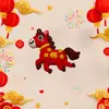 Llavero de Año Nuevo de Dibujos Animados Éxito Muñeca Linda para Bolso Colgante Pequeño Colgante Festivo del Festival de Primavera Regalo
