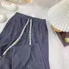 Novos Calças Chiba com Cordão, Calças Bolha, Calças Largas Soltas, Calças Retas Slim com Letras da Moda e Mais Fáceis de Combinar