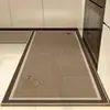 Tapetes de Chão de Linho Estilo Wabi-Sabi São Fáceis de Cuidar, Absorvem Água e Óleo, São Antiderrapantes, Laváveis, Resistentes a Manchas e Resistentes ao Desgaste Tapetes de Chão para Cozinha