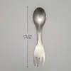 Cuchara y Tenedor Portátiles de Titanio Puro de Doble Cabeza, Vajilla Multifuncional para Viajes al Aire Libre y Camping, Ligero y Fácil de Transportar