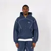 Em Estoque Transfronteiriça Marca da Moda Moletom Solto Hip-Hop Streetwear Unissex com Zíper e Capuz Jaqueta Casual 2025
