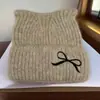 Gorro de punto con orejas de gato para mujer, gorro cálido de invierno para protección de orejas, turbante, gorro para clima frío, gorro de lana para adelgazar la cara, gorro para circunferencia de cabeza grande