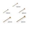 Agulhas para Miçangas Atacado, Banhadas a Cobre com Ouro Real 18K, Agulhas de Cabeça Redonda que Preservam a Cor, Materiais para Miçangas de Pulseira, Colar, Brincos de Pérola DIY