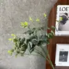Ramo de Plantas Verdes Artificiales con 16 Tallos de Hojas de Dinero y Eucalipto Arreglo Floral de Boda con Accesorios para Arreglos Florales Planta Verde Exportación al por Mayor