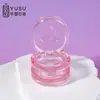 Material de Empaque para Rubor en Crema de un Solo Color de Alto Brillo de 3g, Caja Vacía Ovalada para Rubor en Crema, Material de Empaque para Crema Cosmética, Caja de Plástico para Crema