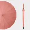 Paraguas Antitormenta, Fresco y Sencillo, Color Degradado, Mango Largo, Doble Propósito para Sol y Lluvia, Recubrimiento Negro Minimalista, Protección UV, Paraguas Recto con Mango Curvo