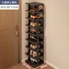 Alquiler de apartamento pequeño, zapatero de estilo columna, organizador de zapatos de varias capas para la entrada del hogar, estante de almacenamiento de plástico simple para dormitorios