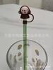Suministro directo de fábrica 8mm tapa de silicona para popote rojo neto niña tapa antipolvo para popote lindo animal caricatura tapón mayoreo