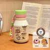 Nueva taza térmica de acero inoxidable 316, con un diseño creativo y artístico, perfecta para estudiantes, con un estilo de taza de leche portátil, lindo y adorable.