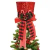 Nuevo Sombrero de Navidad Sombrero de Copa de Árbol de Navidad Decoración Navideña Adornos de Sombrero de Copa de Árbol Sombrero de Jazz Plegable Colgante