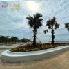 O projeto paisagístico do Pocket Park recomenda a modelagem de fezes fundidas no local para piscina de árvores de terrazzo uhpc personalização de assento