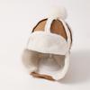 Sombrero de otoño e invierno para niños, sombrero de bebé de gamuza cálido con orejeras para niñas, sombrero Lei Feng engrosado con forro polar para niños al por mayor