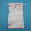 Bolsa de satén rosa con lazo bolsa de almacenamiento para especias