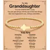 Pulsera Cruzada de Cuentas de Cobre y Oro Transfronteriza Europea y Americana, Diseño Versátil Simple de Nicho con Tarjeta, Pulsera de Hilo Elástico con Cuentas para Mujer