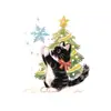 Estilo Ins Europeu e Americano Árvore de Natal Capa de Gato Adesivos de Tatuagem Nicho Simples Cachecol de Gato Adesivos de Tatuagem Impermeáveis de Longa Duração