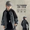Chaqueta de Forro Polar para Niños Otoño e Invierno 2025 Nuevo Abrigo Acolchado Grueso para Niños Grandes Moda de Invierno