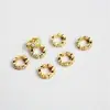 14 K.18k banhado a ouro com retenção de cor micro cravejado com zircônia anel de diamante com furo grande contas acessórios de joia pulseira colar de faça você mesmo anel de pendurar na mão