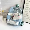 Mochila Infantil Modelo Novo 2025 Transfronteiriça Desenho Animado Fofa Mochila Escolar Infantil Conjunto de Duas Peças para Jardim de Infância Mochila Pequena em Retalhos