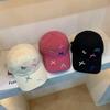 Gorra de béisbol blanco crema con lazo para mujer, versátil, linda, para circunferencia de cabeza grande, que hace ver la cara pequeña, gorra con visera, ala ancha, sombrero para cara grande