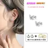 Brincos Borboleta de Aço Titânio Grau Médico Embalados, Estilo Fashion, Amigáveis ao Ouvido, Sensação de Alto Padrão, Não é Necessário Remover, Targuinhas Anti-Obstrução para Hélice Auricular, Acessórios de Orelha